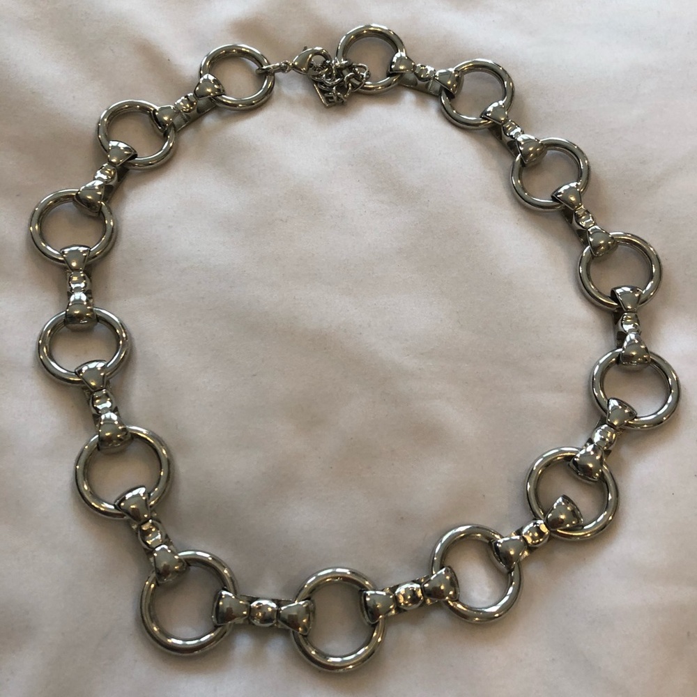 Dynamite silver bow necklace